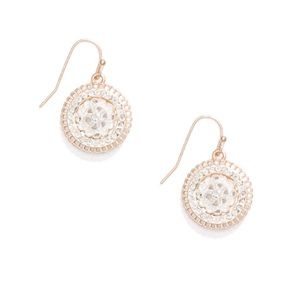 Marlyn Schiff Delilah Gold Round Crystal Earrings